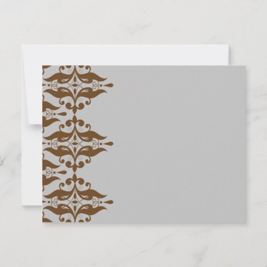 Schokolade und SilberDamast Einladung (Rückseite)