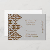 Schokolade- und Silberverschmutzungskarte RSVP Karte (Vorne/Hinten)