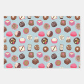 Schokolade und Süßigkeiten Geschenkpapier Set (Vorderseite)