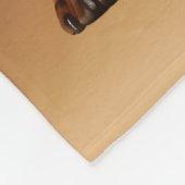 Schokolade und Tan-Dackel Fleecedecke (Ecke)