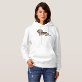Schokolade und Tan Daple Dackel Hund Hoodie (Vorne ganz)