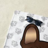 Schokolade und Tan French Bulldog Niedlicher Hund Strandtuch (Beispiel)