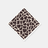 Schokolade und Tan Giraffe Serviette (Ecke)