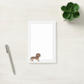 Schokolade und Tan Kurze Haare Dackel & Paws Post-it Klebezettel (Büro)