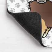 Schokolade und Tan-Langcoat Chihuahua Hunde und Pa Mousepad (Ecke)