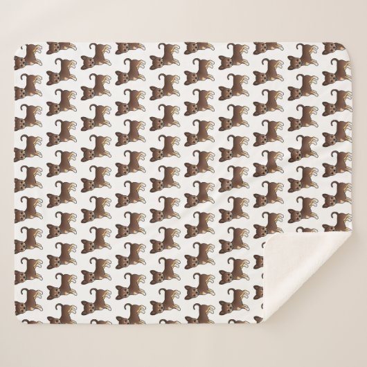 Schokolade- und Tanschokolade Chihuahua-Muster Sherpadecke (Vorderseite (Horizontal))