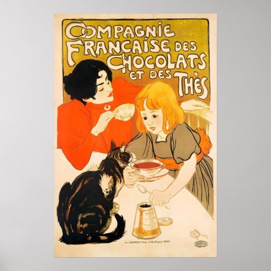 Schokolade und Tees 1895 POSTER DRUCK A5-A1 (Vorne)