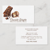 Schokolade und Trüffel Nachspeisen Catering Visitenkarte (Vorne/Hinten)