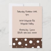 Schokolade und Vanilla 60. Geburtstag Einladung (Rückseite)