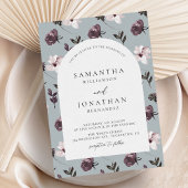 Schokolade und Vanilla Elegante Hochzeit der Blume Einladung