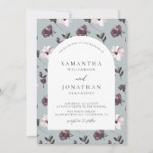 Schokolade und Vanilla Elegante Hochzeit der Blume Einladung (Vorderseite)