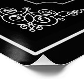 Schokolade- und Weinposter Poster (Ecke)