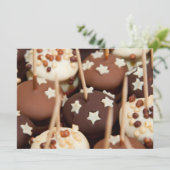 Schokolade und Weißkuchen Einladung (Stehend Vorderseite)