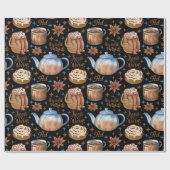 Schokolade und Zimt Geschenkpapier (Flach)