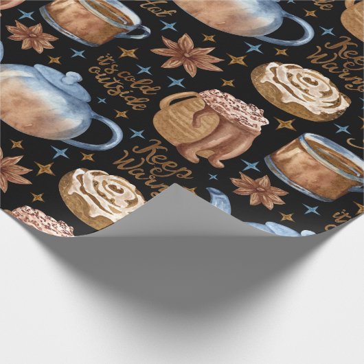 Schokolade und Zimt Geschenkpapier (Ecke)