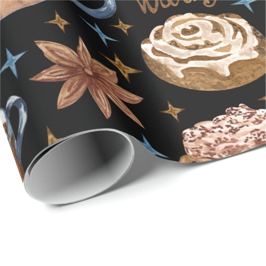 Schokolade und Zimt Geschenkpapier (Rolleneckpunkt)