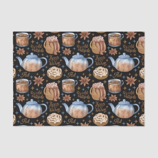 Schokolade und Zimt Seidenpapier (Vorderseite)