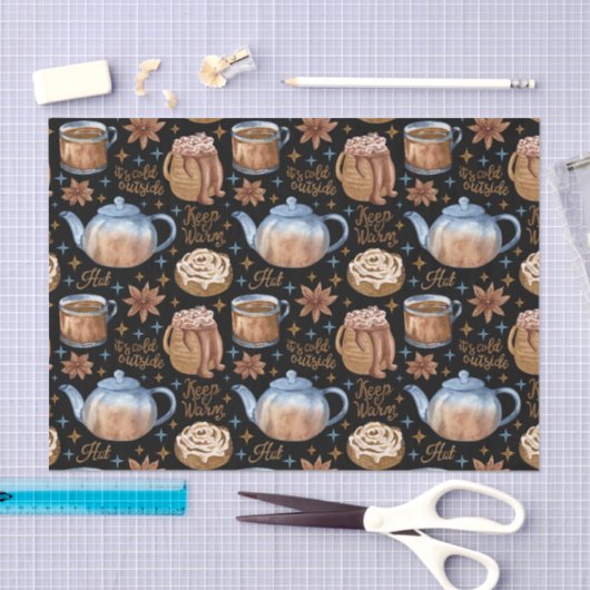 Schokolade und Zimt Seidenpapier (Handwerk)