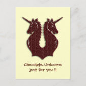 Schokolade Unicorns Postkarte (Vorderseite)