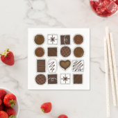 Schokolade Valentinstag Valentine Napkin Serviette (Beispiel)