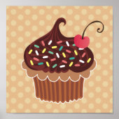 Schokolade & Vanilla Cupcake Canvas Print Poster (Vorne)