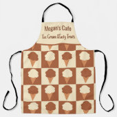 Schokolade Vanilla Eis Creme Individuelle Name Schürze (Vorderseite)