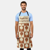 Schokolade Vanilla Eis Creme Individuelle Name Schürze (Getragen)