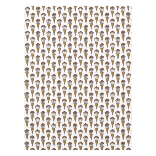 Schokolade Vanilla Ice Creme Nutty Nuts Buddy Cone Tischdecke (Vorderseite)