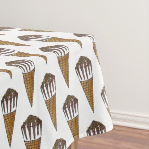 Schokolade Vanilla Ice Creme Nutty Nuts Buddy Cone Tischdecke