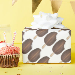 Schokolade Vanilla Ice Creme Popsicles Bars Geschenkpapier