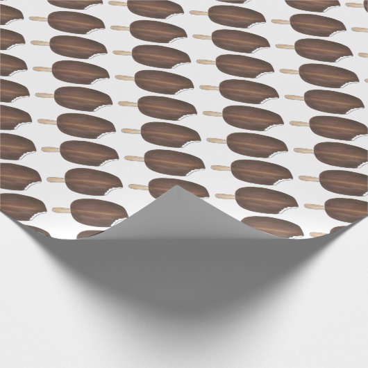 Schokolade Vanilla Ice Creme Popsicles Bars Geschenkpapier (Ecke)