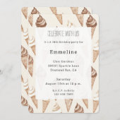 Schokolade Vanilla Ice Einladung (Vorne/Hinten)