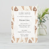 Schokolade Vanilla Ice Einladung (Stehend Vorderseite)