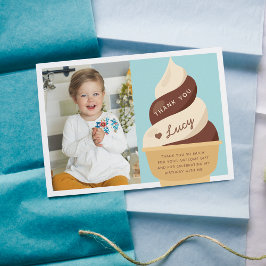 Schokolade Vanilla Kindergeburtstag Foto Dankeskarte