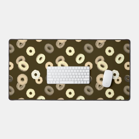 Schokolade Vanille spendet elegantes Muster braun Schreibtischunterlage (Tastatur & Maus)