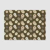 Schokolade Vanille spendet elegantes Muster braun Seidenpapier (Vorderseite)