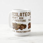 Schokolade versteht lustige Tasse (Vorderseite Links)