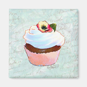 Schokolade Viktorianischer Cupcake-Stil Magnet
