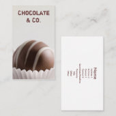 Schokolade Visitenkarte (Vorne/Hinten)