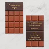 Schokolade -  Visitenkartenvorlage Visitenkarte (Vorne/Hinten)