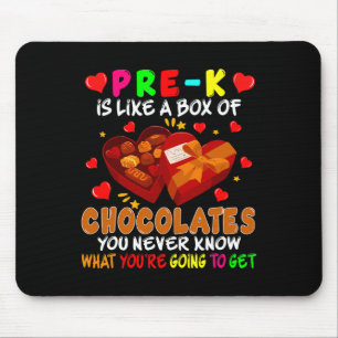 Schokolade vor der Kulisse Valentintagstraining Mousepad