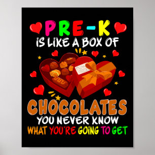 Schokolade vor der Kulisse Valentintagstraining Poster