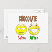 Schokolade vorher postkarte (Vorne/Hinten)