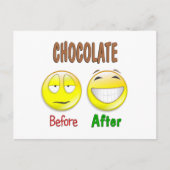 Schokolade vorher postkarte (Vorderseite)