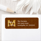 Schokolade Wedding Monogram Address Label V14 (Insitu)
