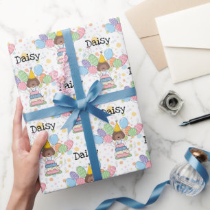 Schokolade Weiße Labradoodle Hund Geburtstag Geschenkpapier