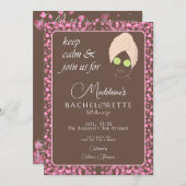 Schokolade Wellness-Center Weekend Junggeselinnen- Einladung (Vorne/Hinten)