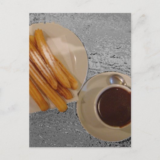 Schokolade y Churros Postkarte (Vorderseite)