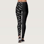 Schokolade Yorkie & Hunde Name und Rasse Leggings (Rückseite)