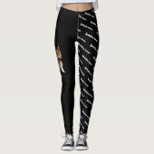 Schokolade Yorkie & Hunde Name und Rasse Leggings (Vorderseite)